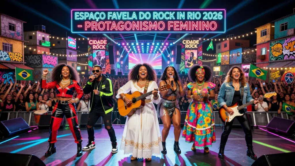 Espaço Favela do Rock in Rio 2026 destaca protagonismo feminino