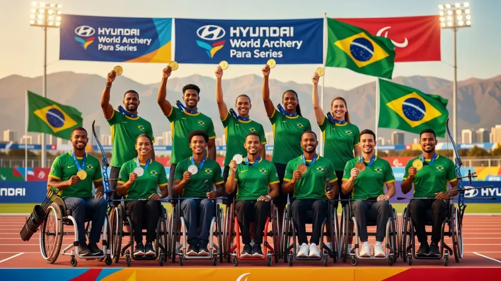 Brasil conquista dez medalhas no Para Series de tiro com arco no Chile